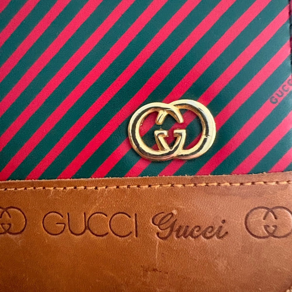 Gucci Red and green Striped Crossbody Bag 1960 vintage good condition - Picture 10 of 10